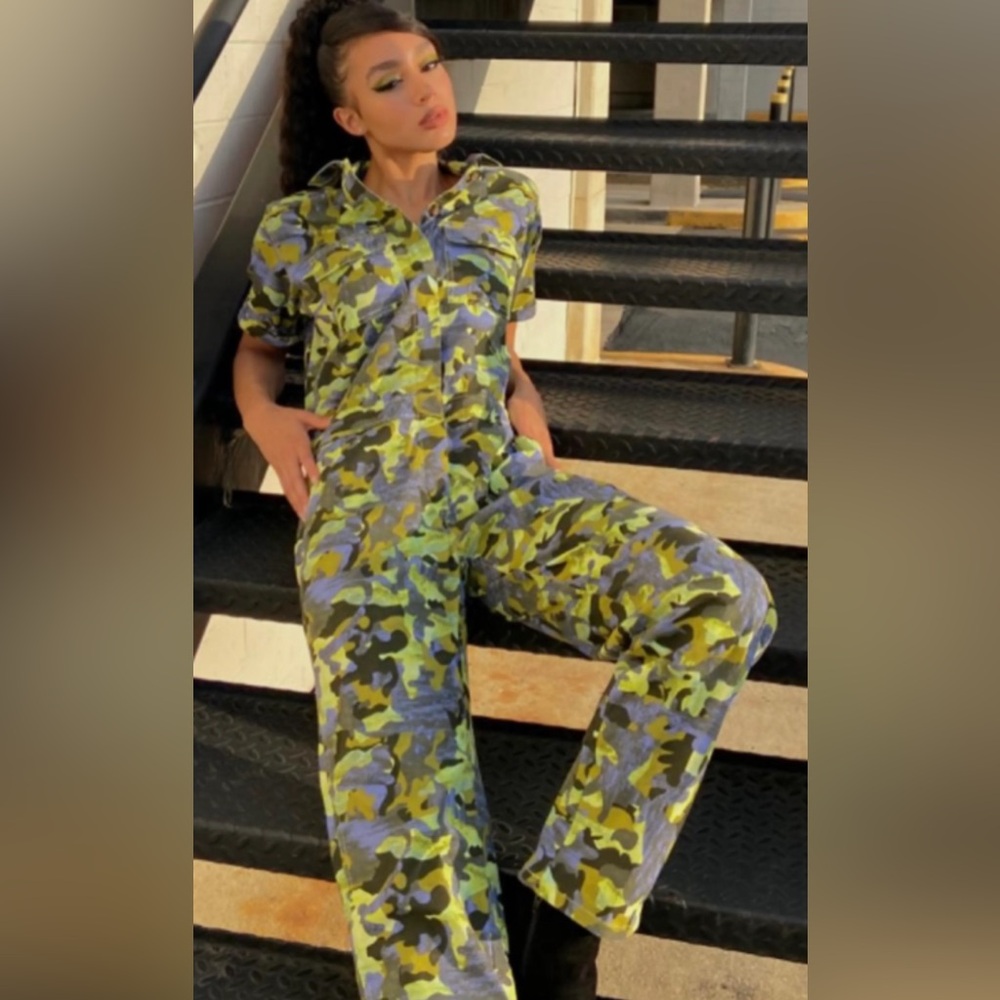 Bp.+ Wildfang Camo Jumpsuit
Womens XXS Yellow Green